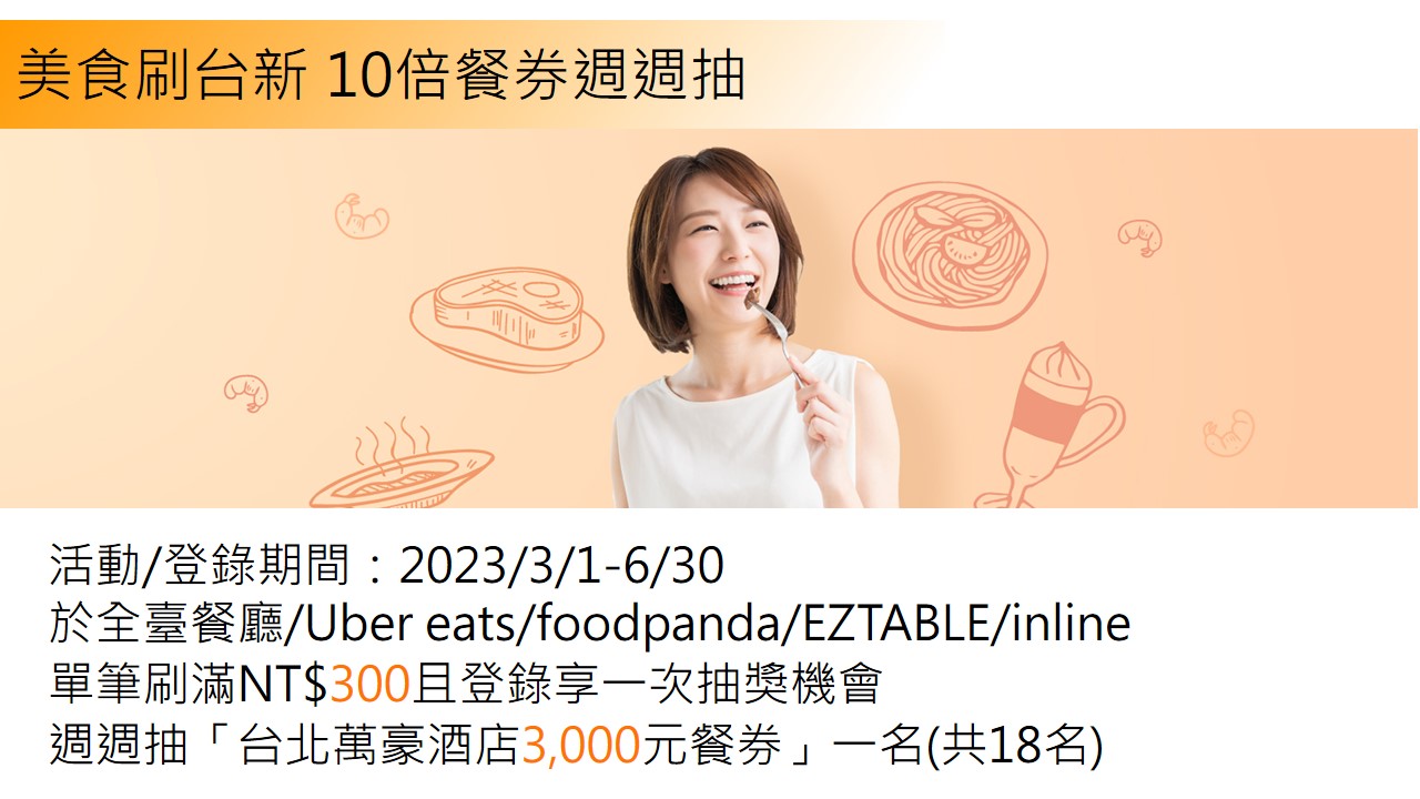 美食刷台新 10倍餐券週週抽